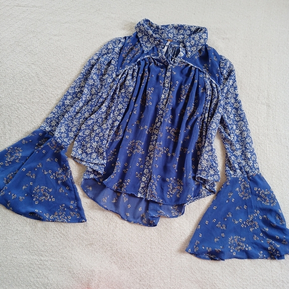 free people ♡ bell sleeve boho blouse - Picture 3 of 13